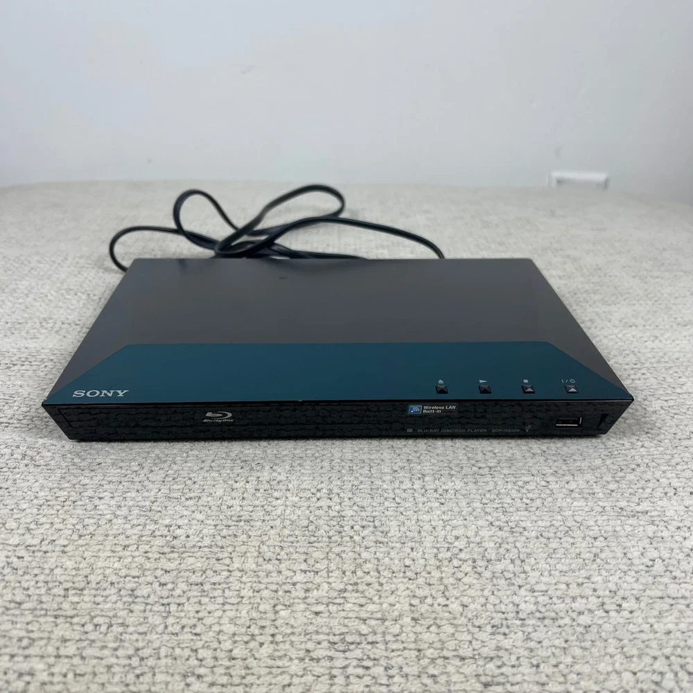 Sony Blu-ray DVD Player BDP-S3100 Black Built-in Wi-Fi Streaming No Remote